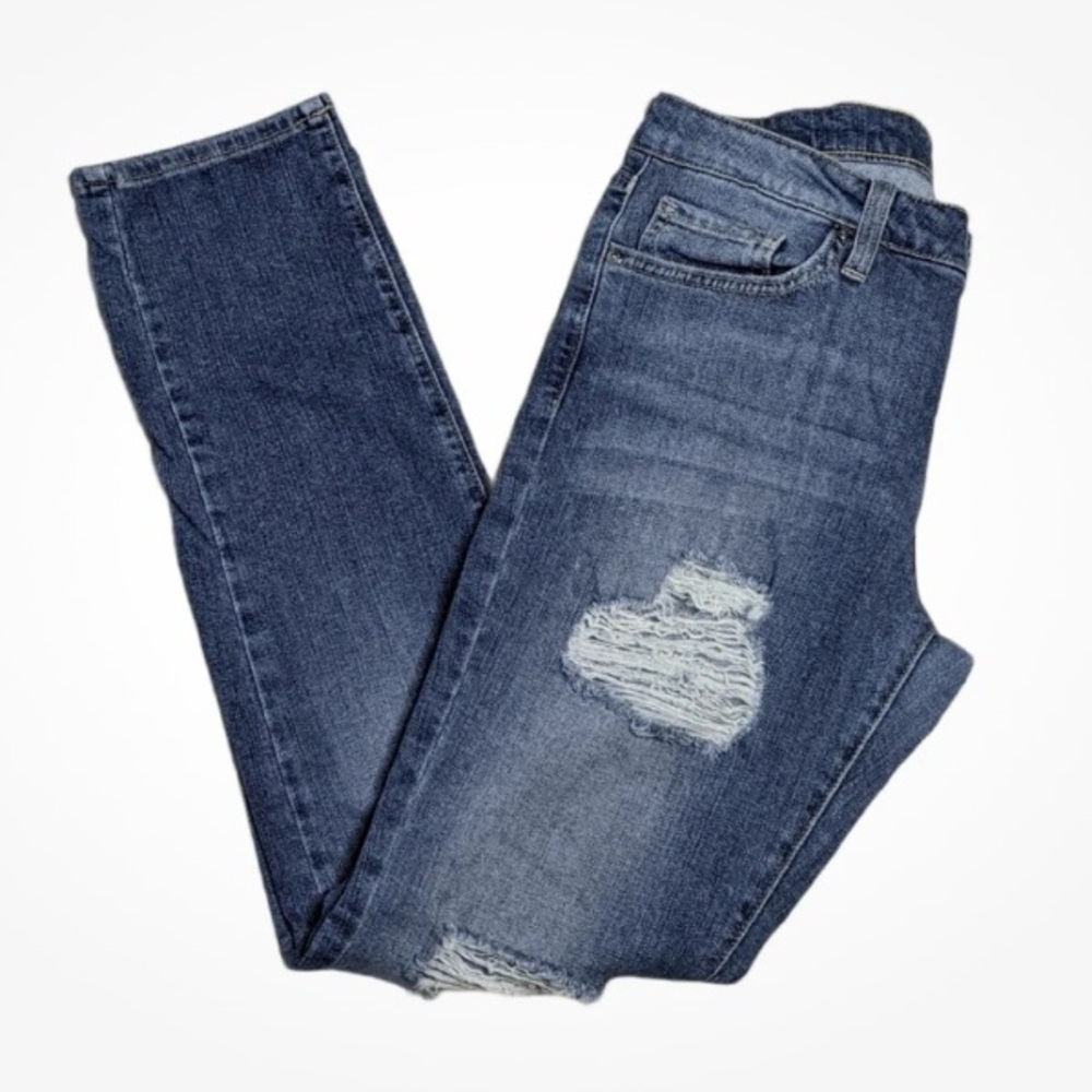 Just Black Light Wash Distressed Skinny Jeans